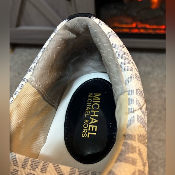 Michael Kors White and Navy Athletic Shoes - Picture 7 of 10